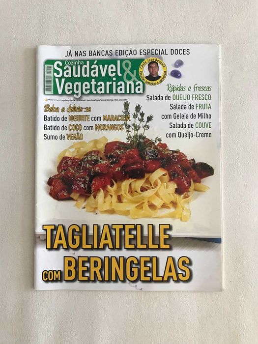 Lote revistas culinaria cozinha saudavel vegetariana