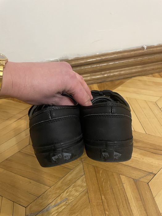 Vans | skórzane | czarne | 40,5 | 26cm | sneakers | tampki