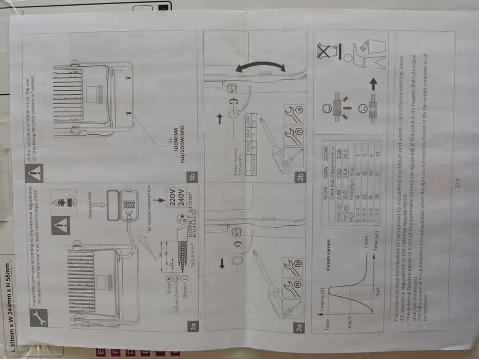 Naświetlacz LED PHILIPS  100W  halogen