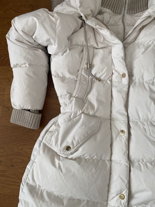 Куртка теплая удлиненная белая производство Италия