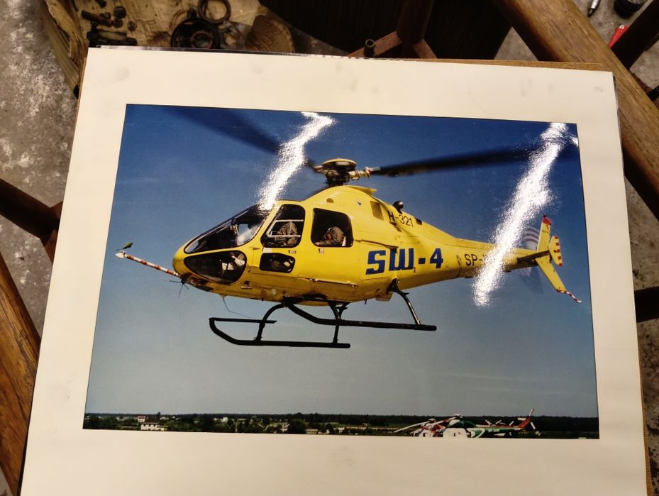 Oryginalna fotografia śmigłowca PZL SW-4 – zdjęcie lotnicze unikat