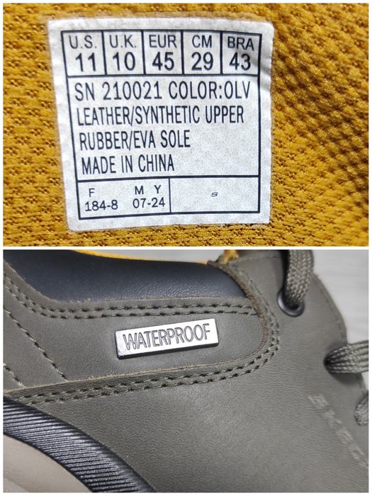 44 Skechers waterproof оригінальні чоловічі шкіряні кросовки