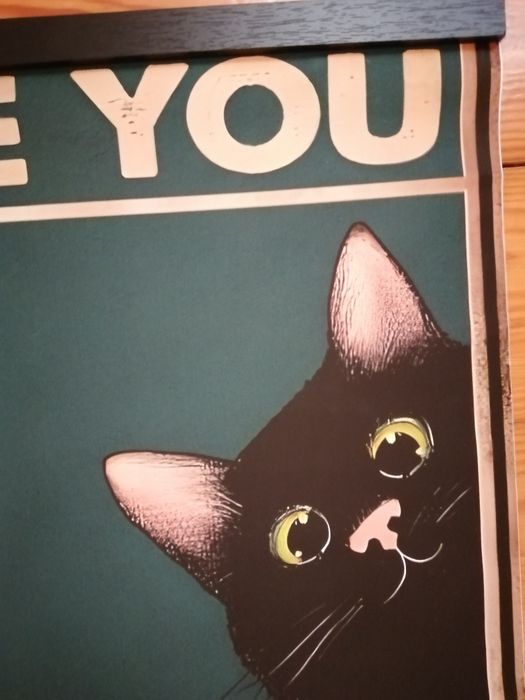 Poster de tela impressa, novo, com moldura magnética
