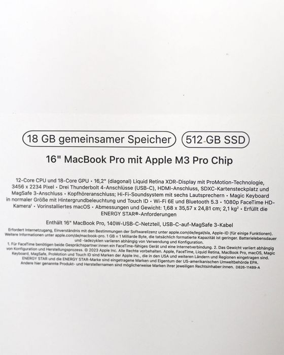 MacBook Pro M3 16 Inches – Like New64584561148033124