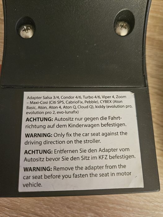 Adaptery do wózka fotelika nosidełka