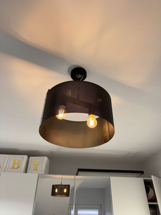 Lampa wisząca czarna metalowa Agata meble