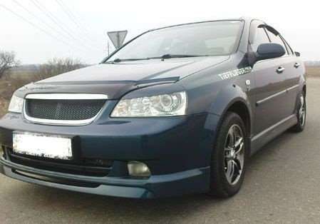 Накладка на передний бампер Chevrolet Lacetti GM Задняя юбка Лачетти
