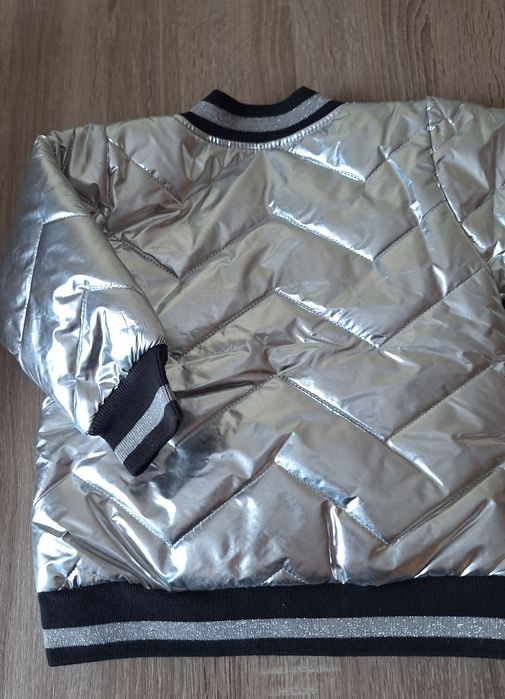 Kurtka wiosenna srebna bomberka  98/104 Gamex