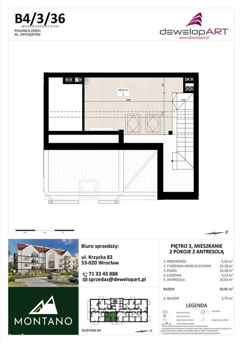 Montano | mieszkanie 3-pok. | B4/3/36 - Widok 3