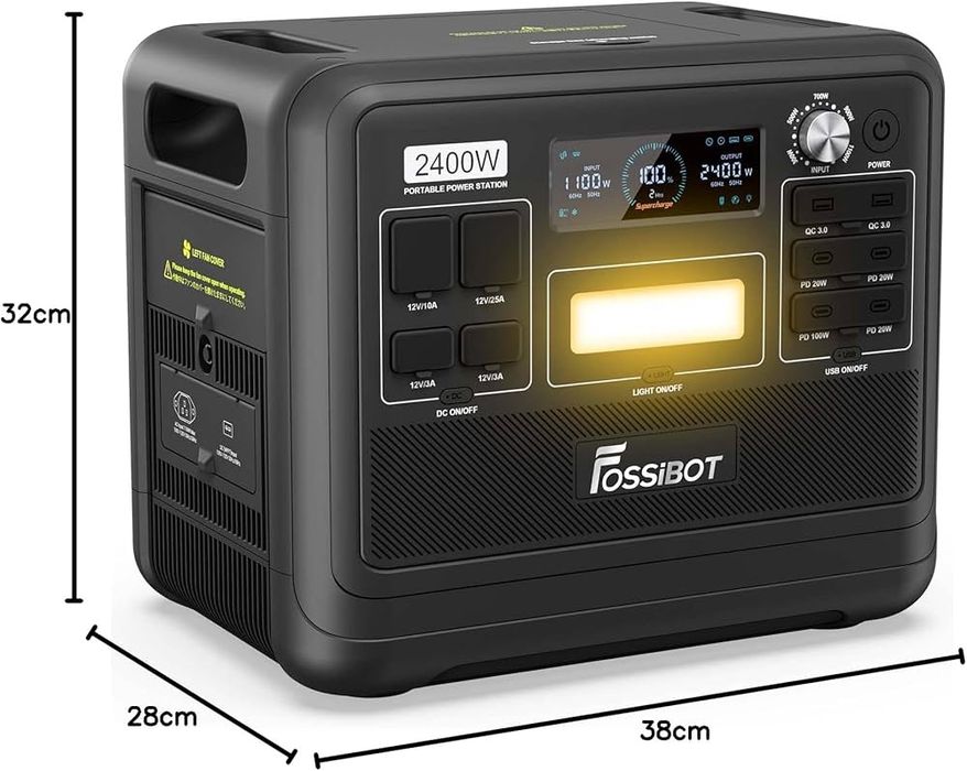 Зарядная станция FOSSiBOT F2400, LiFePO4 емкость 2048Втч, 2400W