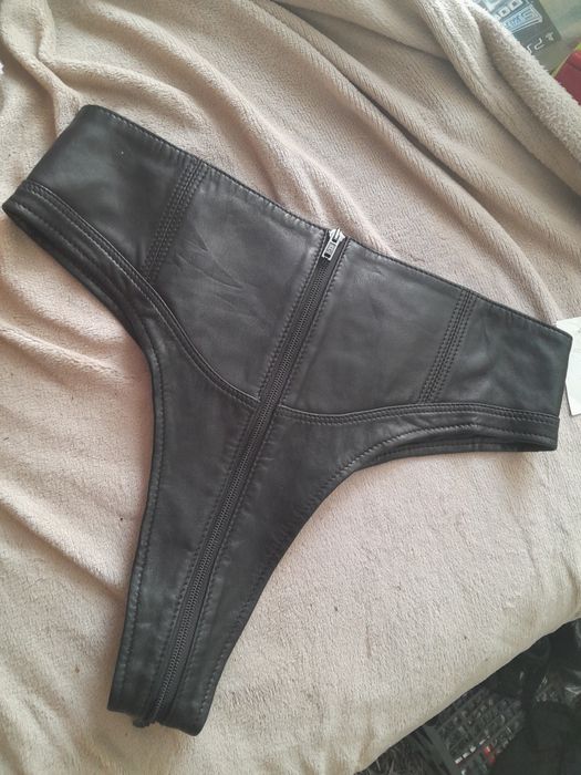 Majtki sznurowane z zamkiem echtes leather S, M, L