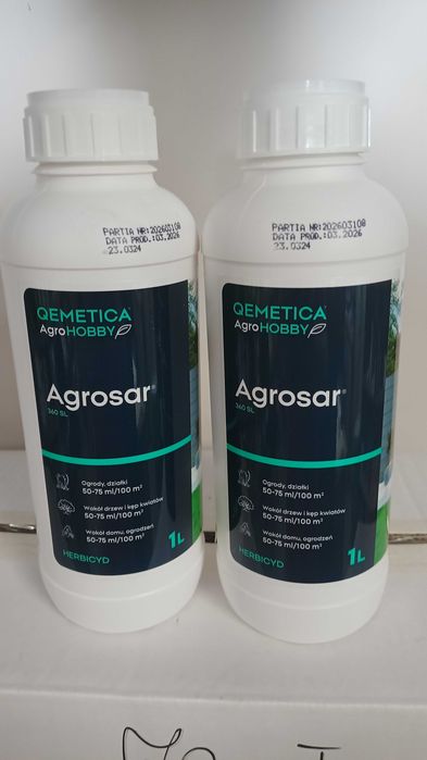 Agrosar 360SL 2Litry na chwasty, zamiennik randap bez zezwolenia, środek na chwasty w ogrodzie, na chwasty w kostce, oprysk na pokrzywę