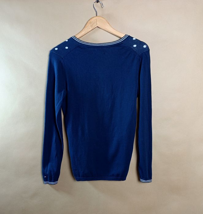 Sweter Tommy Hilfiger Damska Granatowa w Groszki Używana Stan Bardzo D