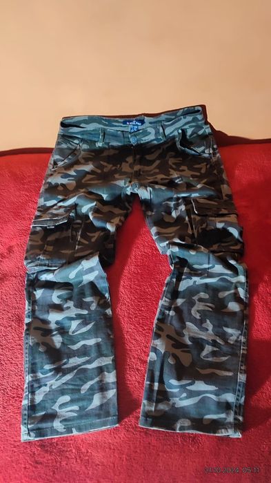 Bojówki Erland Fashion spodnie moro r.L/XLst..B.D.