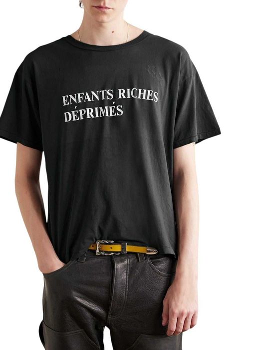 Футболка Enfants Riches Deprimes Classic Logo Distressed T-Shirt Black