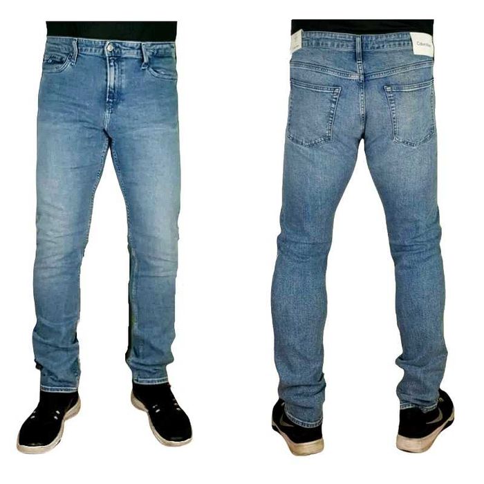Męskie jeansy Calvin Klein -Slim Fit Low Rise nowe oryginalne -W33/L34