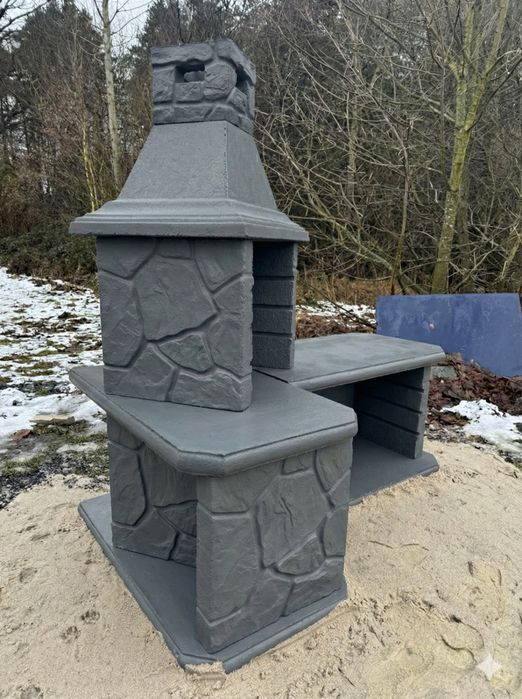 Solidny grill betonowy - nowoczesny design, trwała konstrukcja