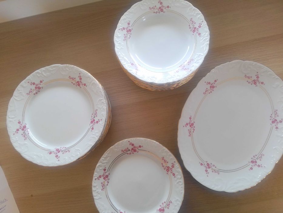 Conjunto - Serviço de jantar vintage 1980 para 4 pessoas - SPAL PORTUGAL -  c/ novo