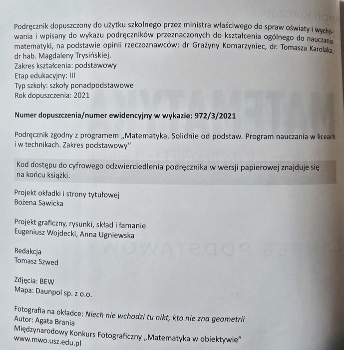 MATEMATYKA 3 Pazdro zestaw zakres podstawowy liceum technikum