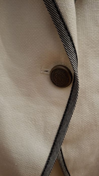 Blazer branco com tira azul zara Novo