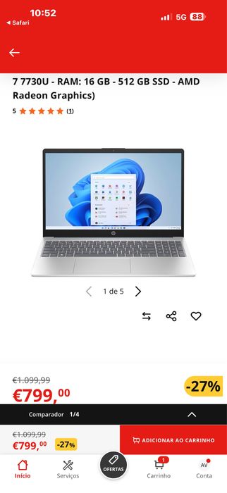 Portati hp ryzen 7 series 7000 troco por ps5