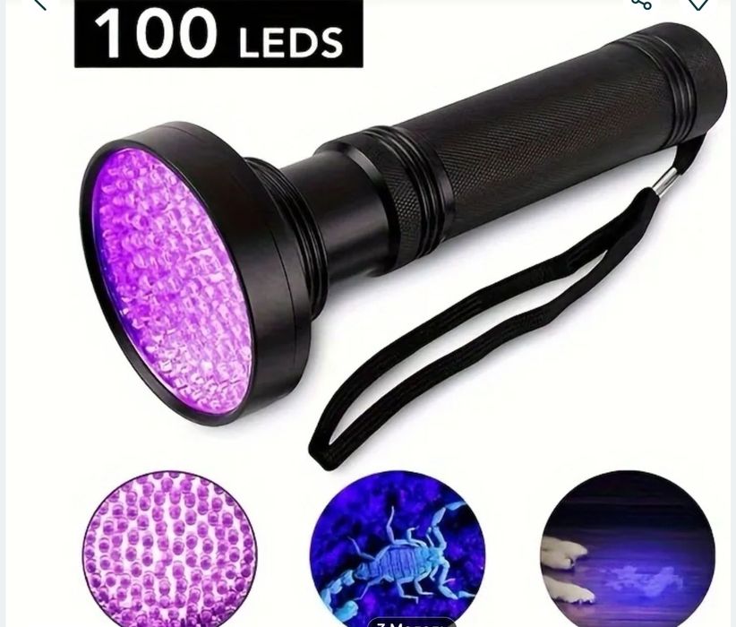 Ультрафиолетовый фонарь 21 LED/51 LED/100 LED, 365-400 НМ