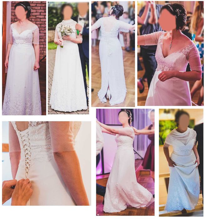 Suknia ślubna klasyczna ecru 40