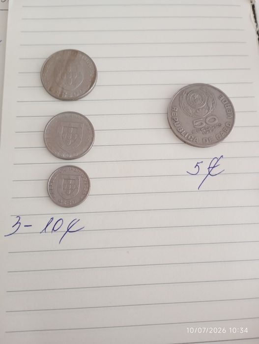 Moedas antigas coleção