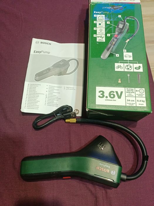 Pompka akumulatorowa, mini kompresor Bosch EasyPump 3.6V