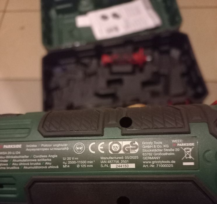 Parkside szlifierka kątowa 125 20v nowa gwarancja