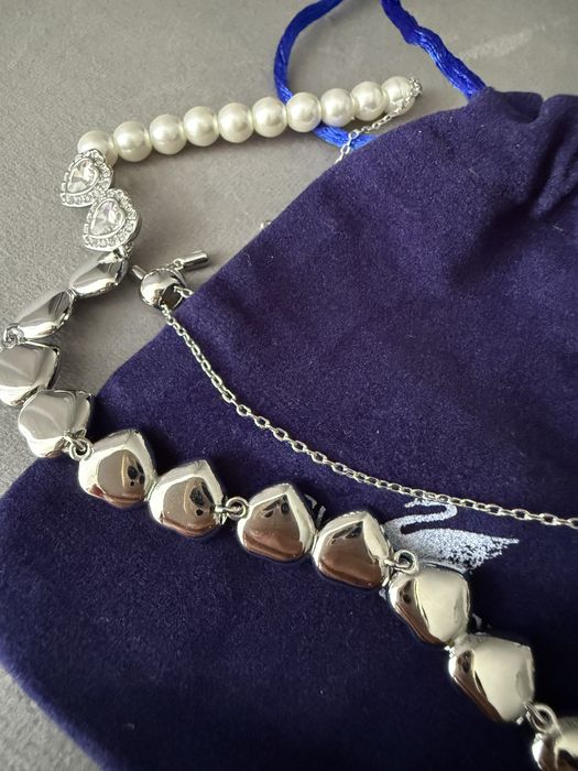 Naszyjnik kolia choker swarovski ariana perly