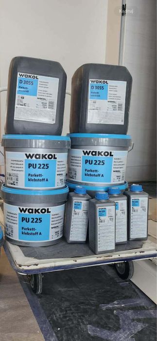 WAKOL PU 225 + WAKOL D3055 – profesjonalny klej dwuskładnikowy i grunt do parkietu