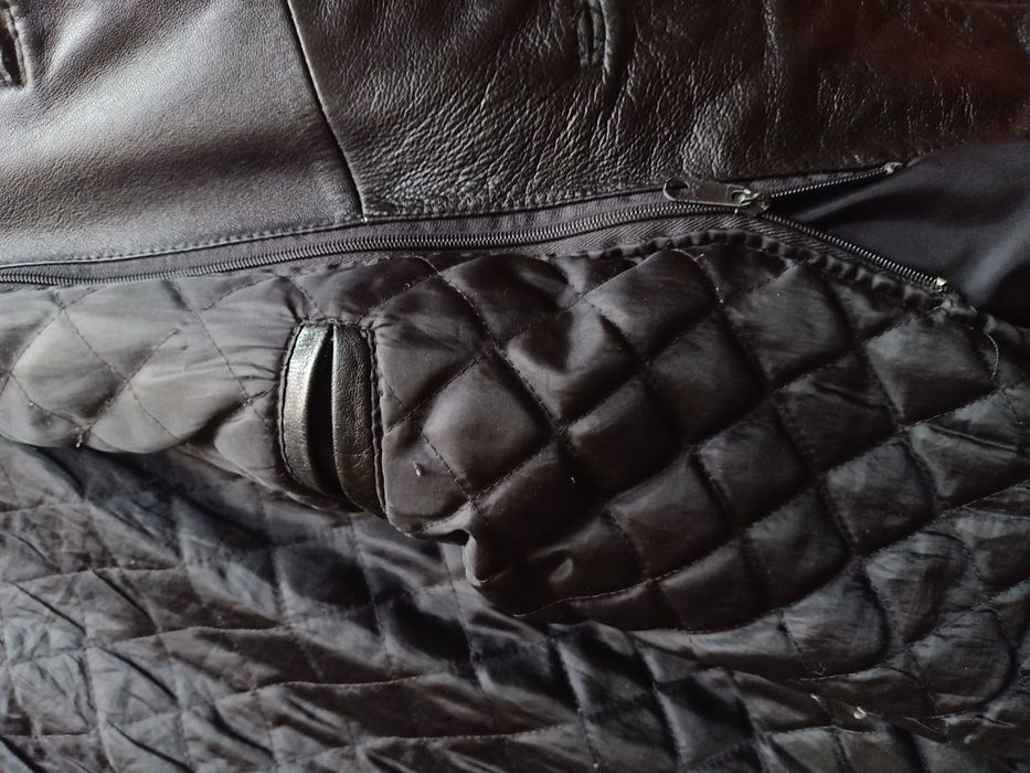 Kurtka skórzana męska xl, czarna z odpinaną podpinką