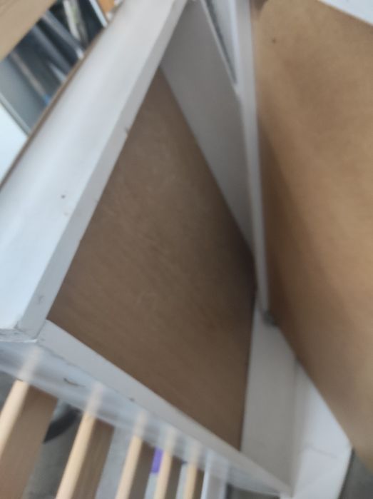 Łóżko drewniane dziecięce, białe 175/96 z materacem