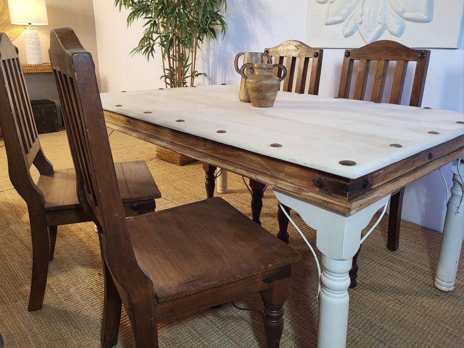 mesa, refeições, secretaria, 4 cadeiras, mexicano, rustico