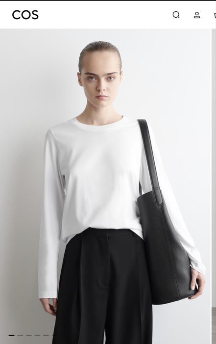 Білий лонгслів COS новий з біркою