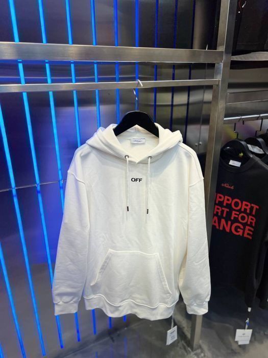 OFF-white белое худи мужское женское унисекс оригинал оверсайз кофта