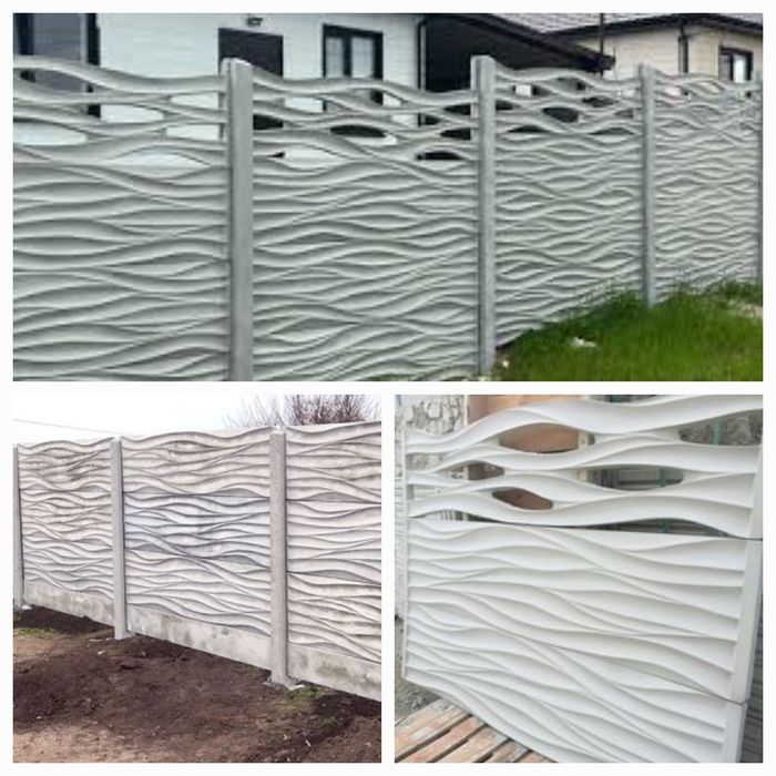 Ворота.Еврозабор.Сборный фундамент под забор.Пiдмурiвка.Сетка 3d.