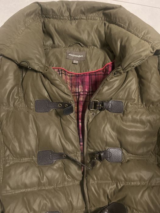 Krótka kurtka Kakhi puchowa ciepła rozm 42