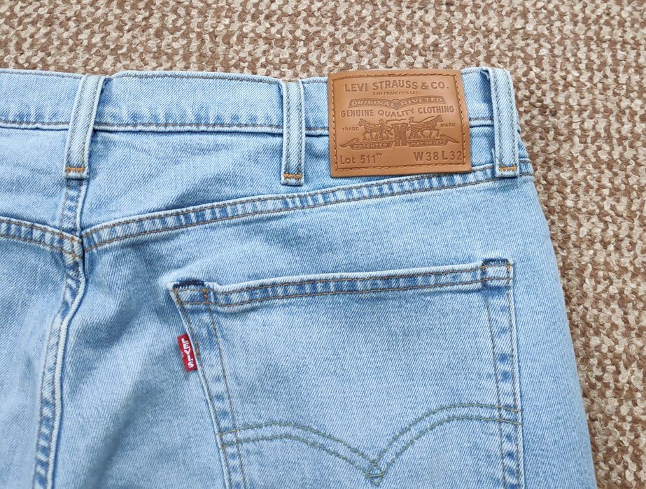 Levi's 511 W38 L32 джинси slim fit оригінал блакитні