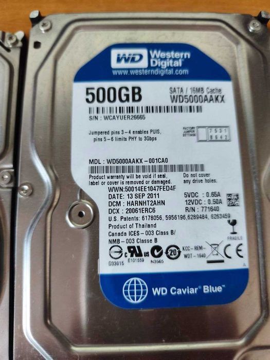 Продам жосткие диски HDD 500gb, HDD 1tb,HDD 1 tb