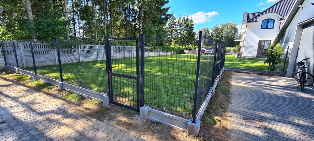 Ogrodzenie panelowe, tymczasowe, płot, brama, furtka, siatka wraz mont