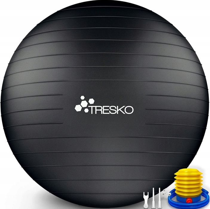 Piłka gimnastyczna Tresko 55cm Czarna