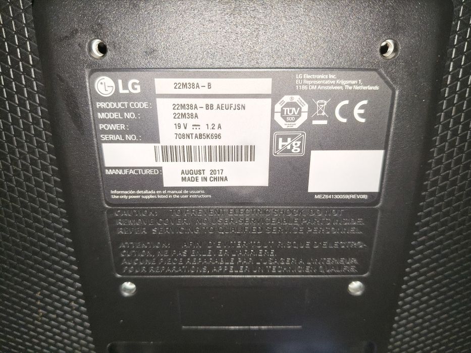 Monitor LG 60hz entrada VGA