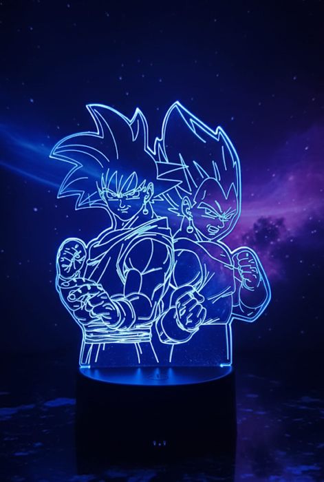 Lâmpada Led Goku & Vegeta Nova