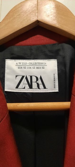 Blazer Zara vermelho escuro aveludado Edição Especial