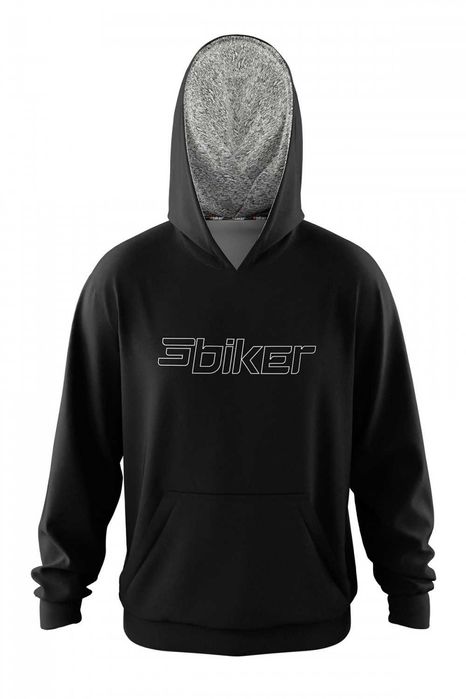 Bluza z kapturem czarna MTB 3biker 100% prod. PL