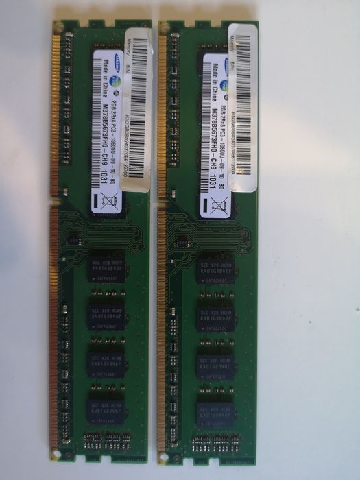 Memórias ddr3 2GB e 4GB