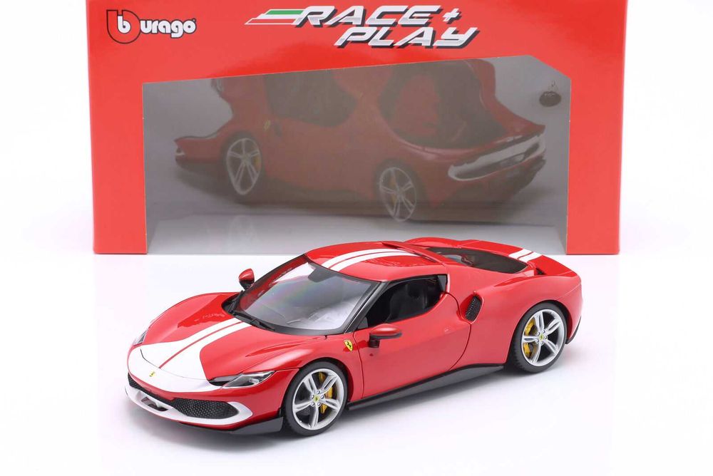 Model 1:18 Bburago Ferrari 296 GTB Assetto Fiorano 2022 red/white