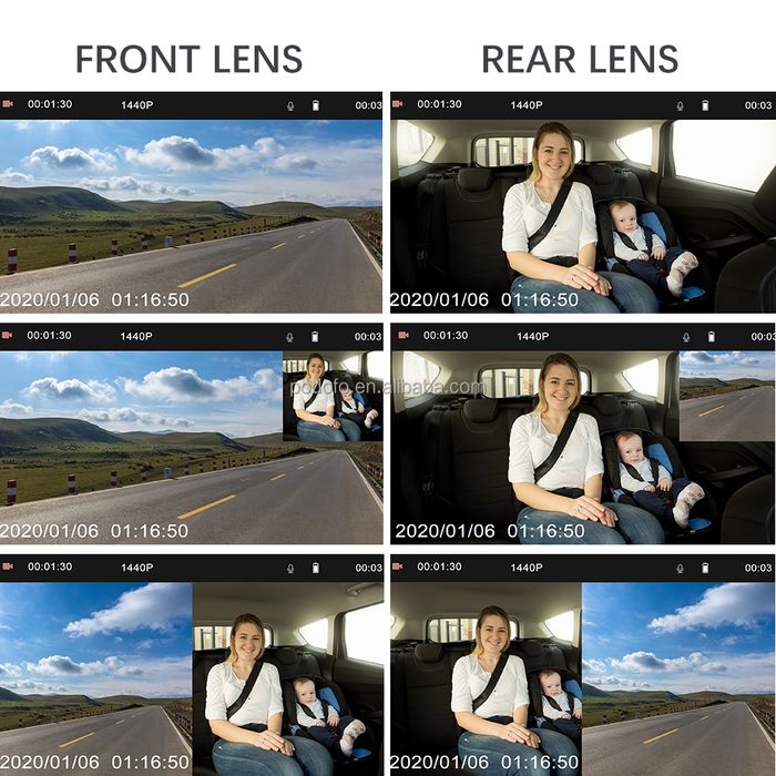 Dash cam 3" dupla gravação visão nocturna e Estacionamento 24h NOVO